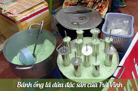 Công thức làm bánh ống bột lá dứa Trà Vinh